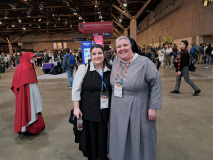 Postulant-Jenn-with-Franciscan-University-classmate